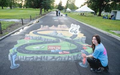 Asphalt Is the Canvas for This Year's World Street Painting Festival in Joplin, Missouri, Which Honors 100 Years of Route 66