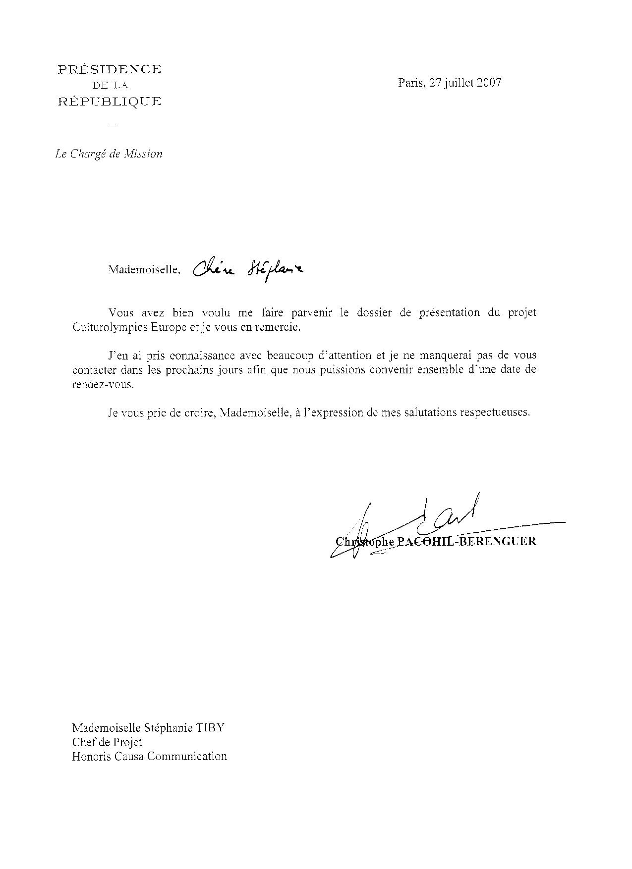 French State letter